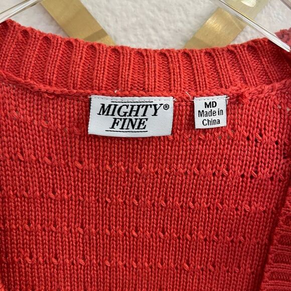 Might Fine Knot Loop Velvet Bow Cardigan Medium - Picture 9 of 9